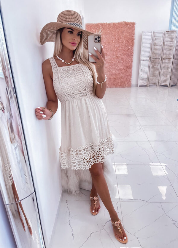 SUKIENKA NA RAMIĄCZKACH BOHO BEIGE-552534