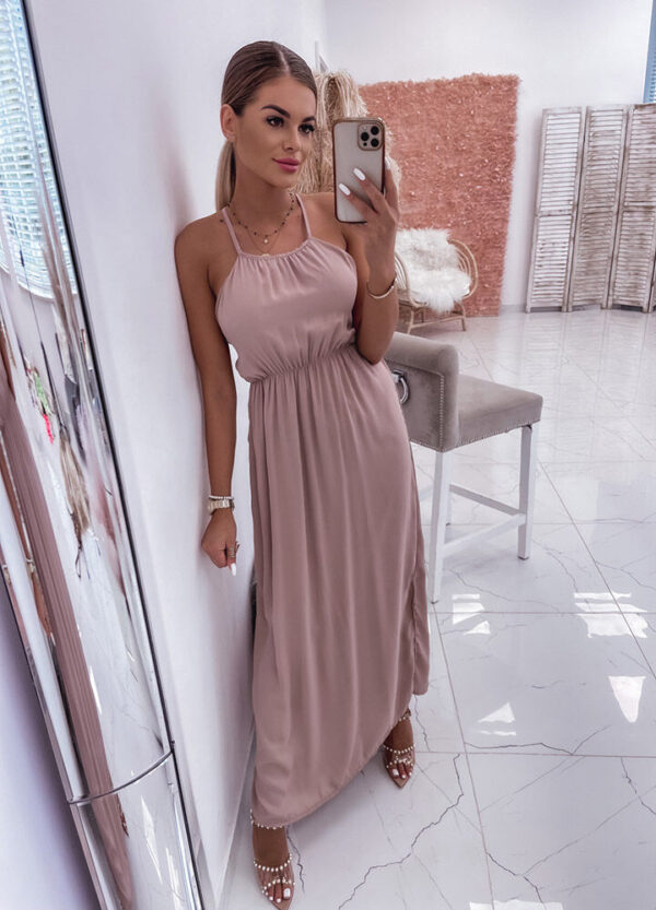 SUKIENKA MAXI BEZ PLECÓW BEIGE-556796