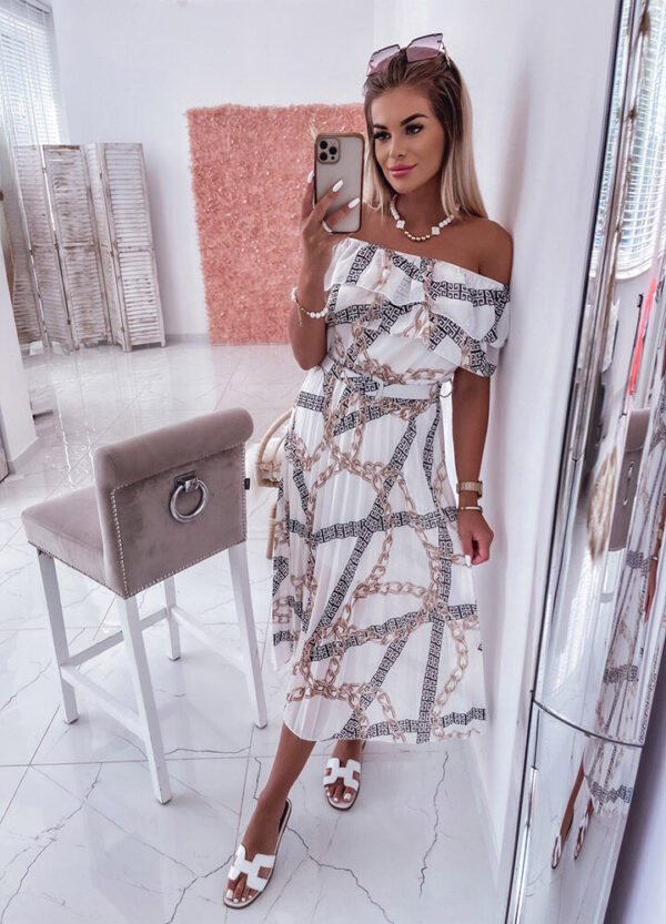 SUKIENKA HISZPANKA W GRECKI PRINT MIDI-560182