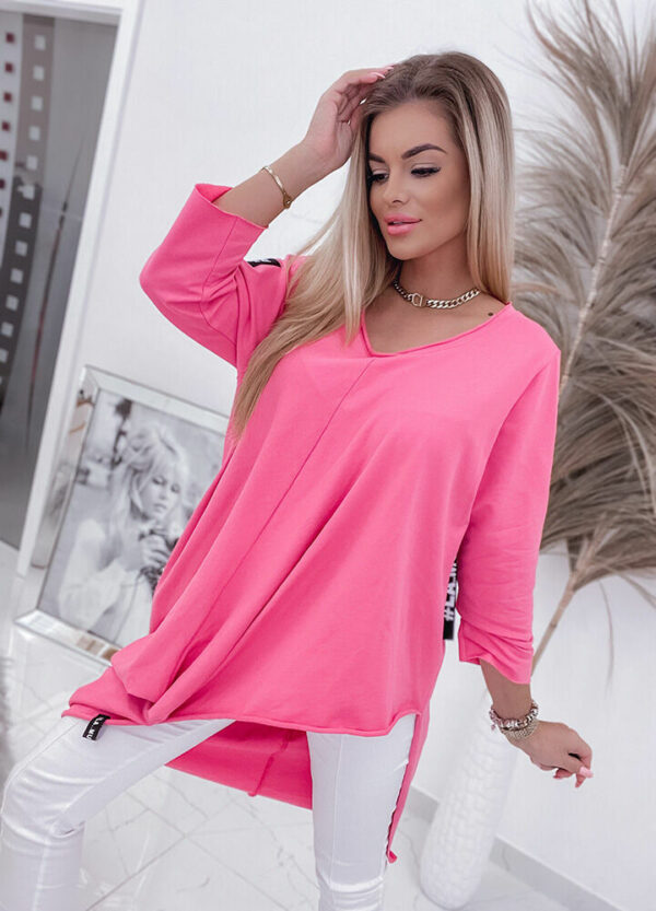 LA MU / ASYMETRYCZNA BLUZKA PINK -581459