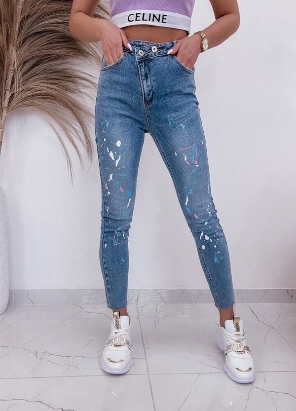 SPODNIE JEANSOWE FARBOWANE DENIM-589694