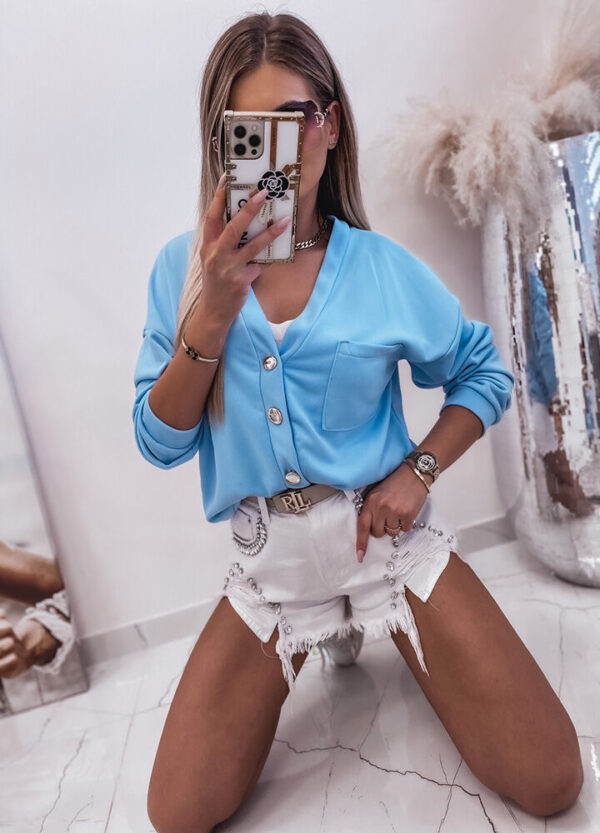 BLUZA ZAPINANA NA GUZIKI BABY BLUE-607867