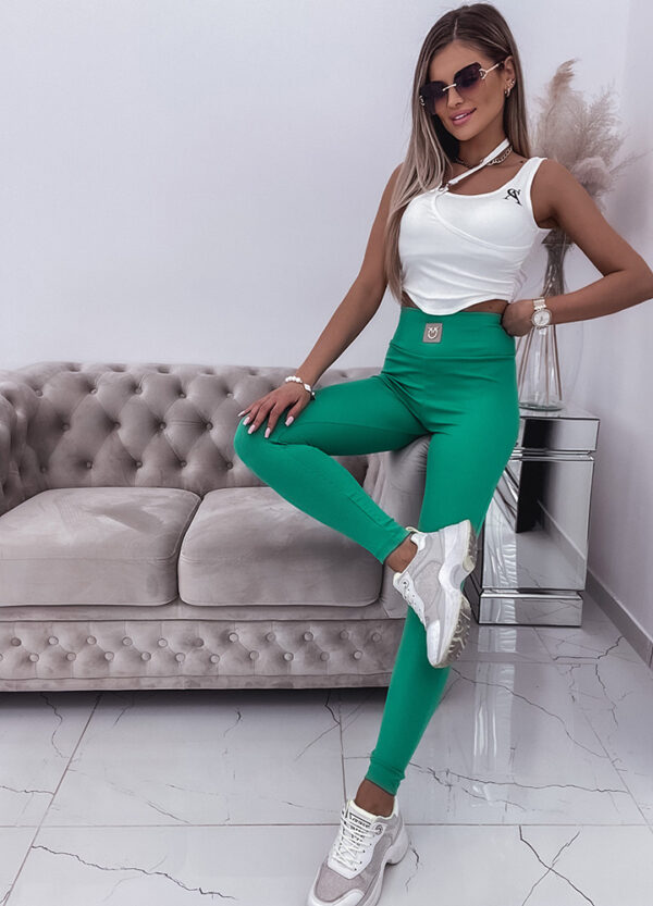 LEGGINSY PRĄŻKOWANE GREEN-614537