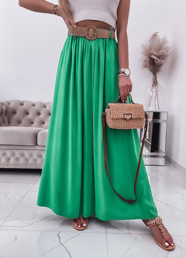 SPÓDNICA MAXI GREEN-613605