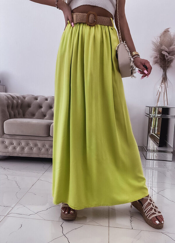 SPÓDNICA MAXI Z PASKIEM LEMON-622089