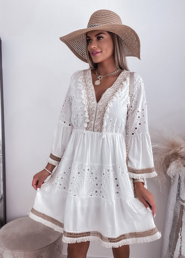 AŻUROWA SUKIENKA BOHO STYLE-621696