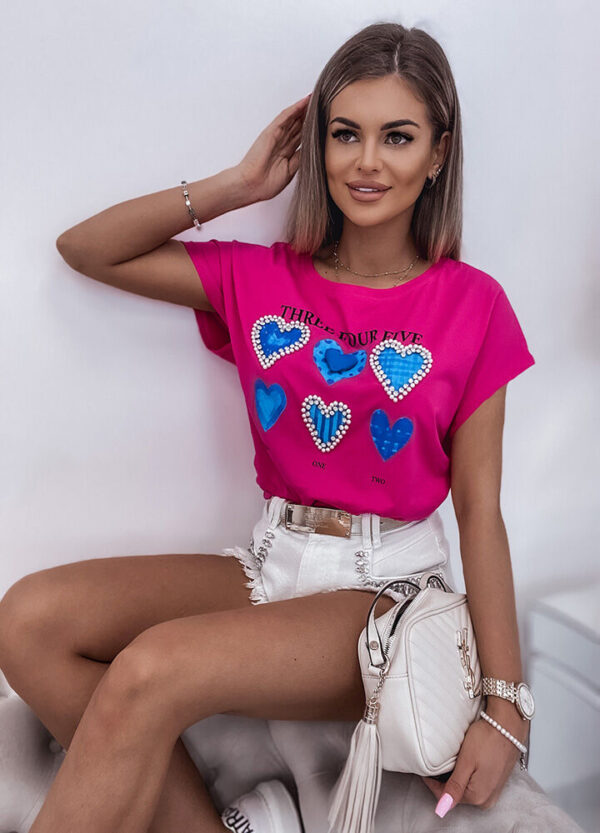 T-SHIRT HEART Z PERŁAMI-0