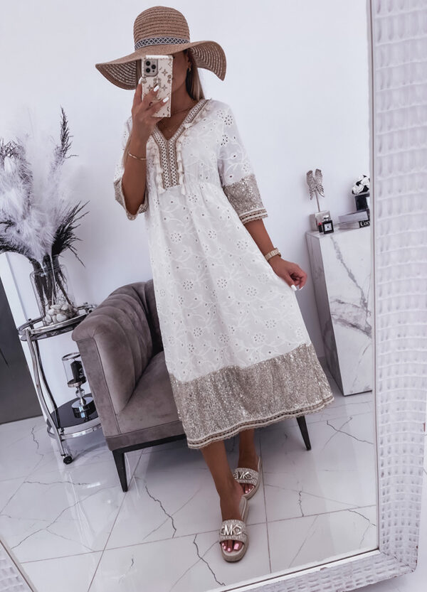 SUKIENKA BOHO Z CEKINAMI-624286