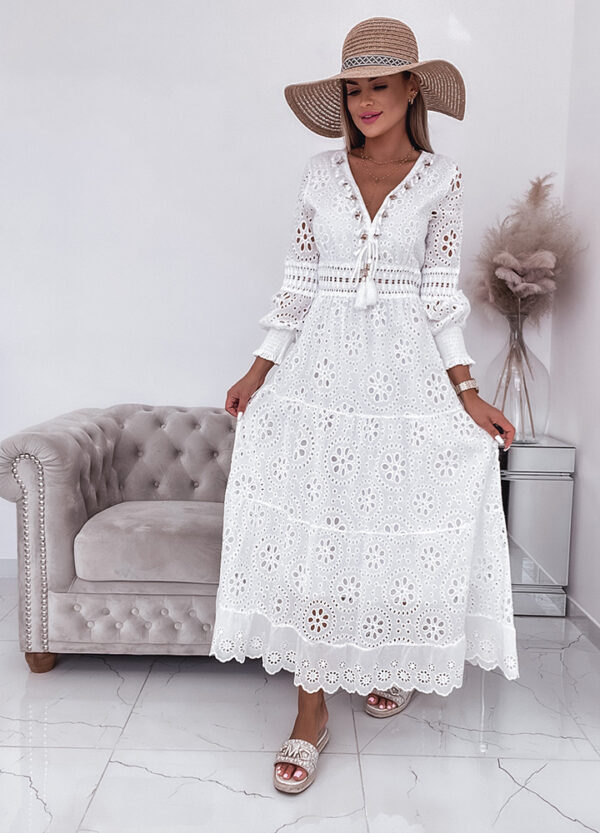 BAWEŁNIANA SUKIENKA MAXI BOHO-623414