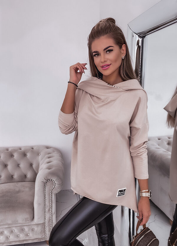 BAWEŁNIANA BLUZA Z KAPTUREM MOOD-640979