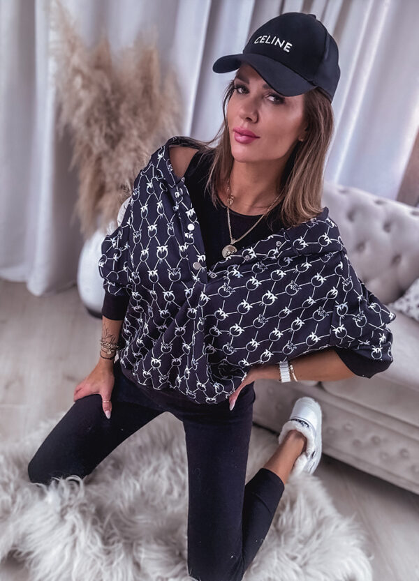 TRZYCZĘŚCIOWY KOMPLET / BLUZA OCIEPLANA+ LEGGINSY + TOP-0