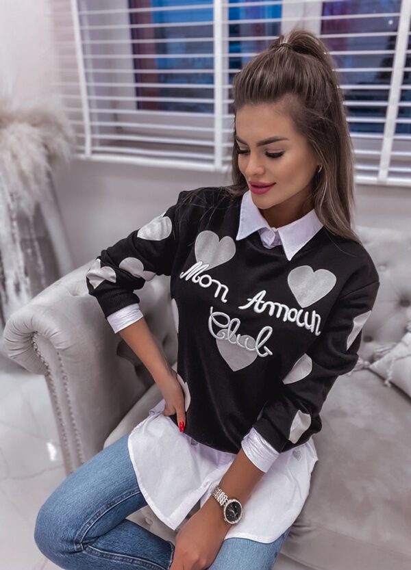 BAWEŁNIANA BLUZA Z NADRUKIEM AMOUR-659296