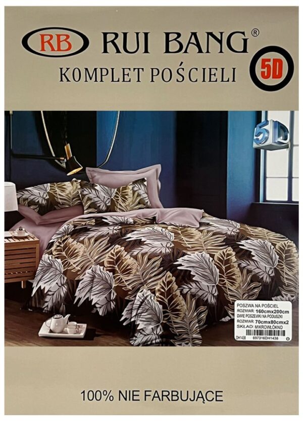 KOMPLET POŚCIELI 160X200 3CZ. ELLA 5D-0