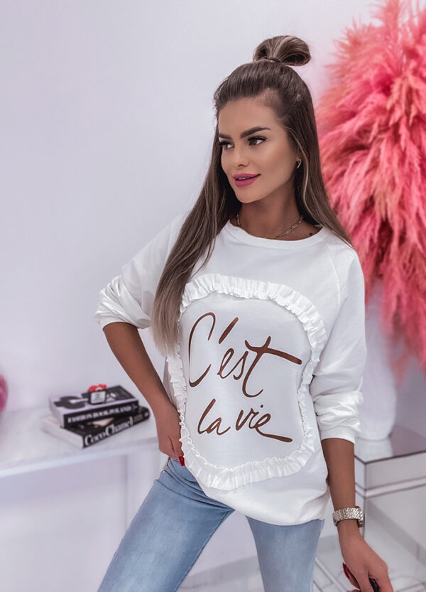 BLUZA Z NADRUKIEM CREAME-662529