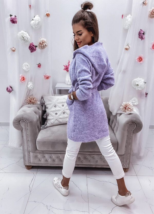 SWETER / KARDIGAN Z WIĄZANIEM VIOLET-663231