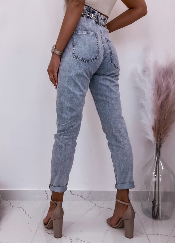 SPODNIE JEANSOWE Z PASKIEM CHINO-663919