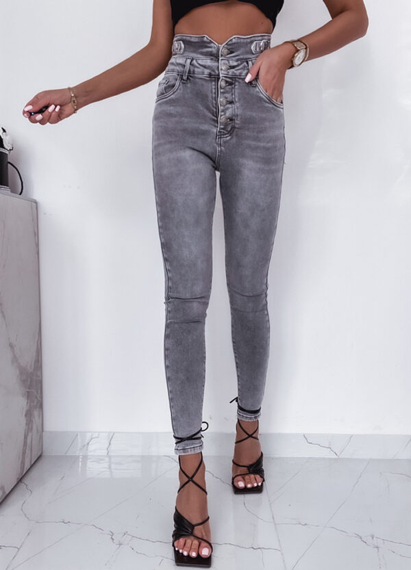 SPODNIE JEANSOWE SLIM GRAY-672154