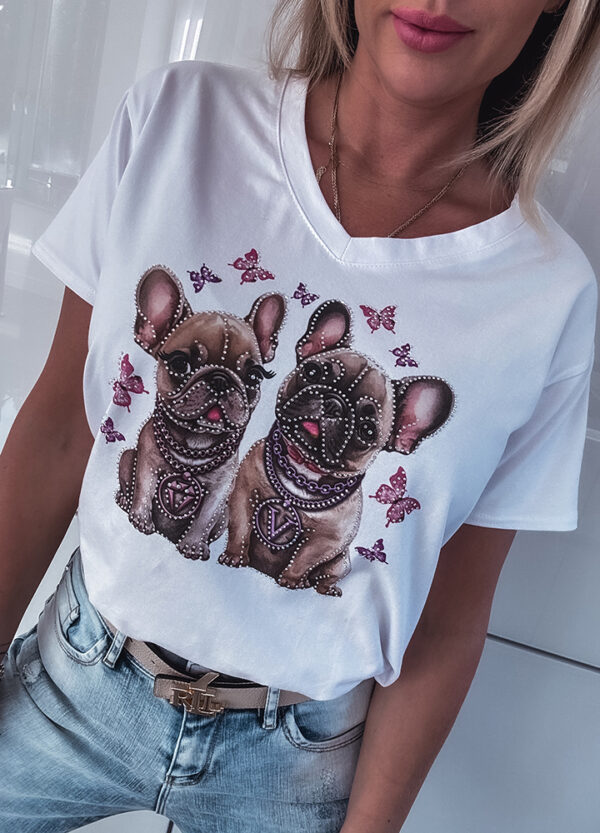 MY LUXE / BAWEŁNIANY T-SHIRT DOGS-665464