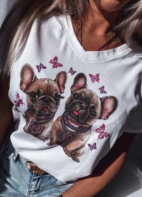 MY LUXE / BAWEŁNIANY T-SHIRT DOGS-665468