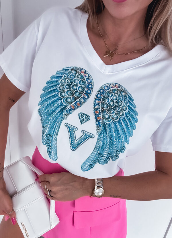 MY LUXE / T-SHIRT WINGS BLUE-677942