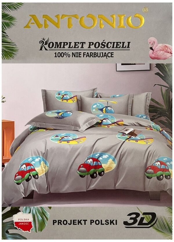 KOMPLET POŚCIELI 160X200 3CZ. CARS 3D-0