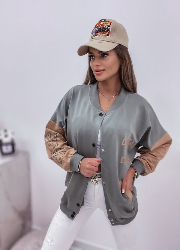 BLUZA BEJSBOLÓWKA KHAKI-665630