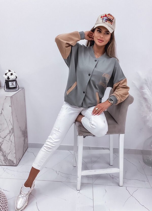 BLUZA BEJSBOLÓWKA KHAKI-665637