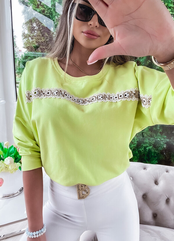 BLUZA Z KORONKOWYM ZDOBIENIEM LEMON-671149