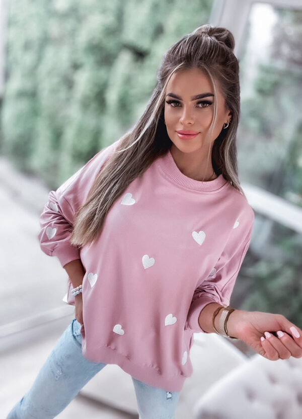 BAWEŁNIANA BLUZA Z NADRUKIEM HEART-672416