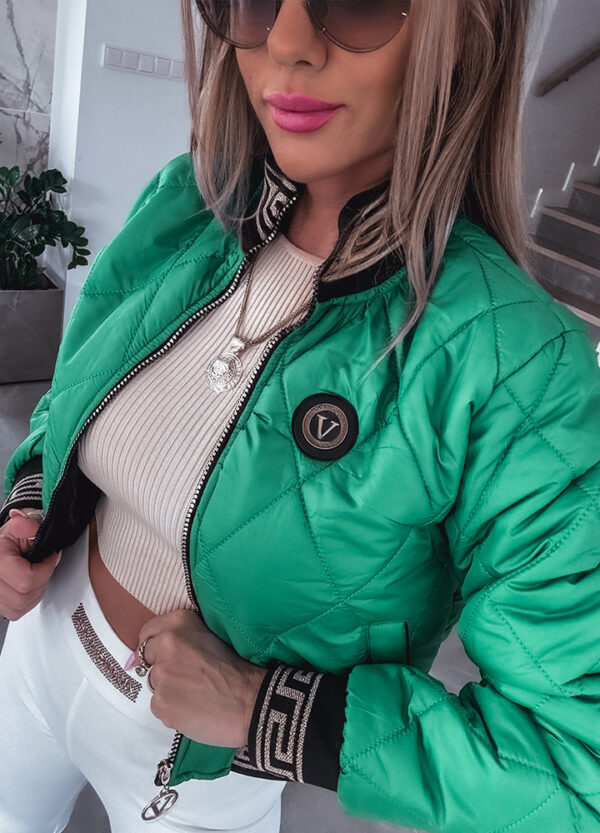 PIKOWANA KURTKA BOMBER IDALIA GREEN-671775