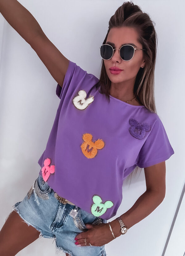 T-SHIRT Z APLIKACJĄ MICKEY MOUSE-674257