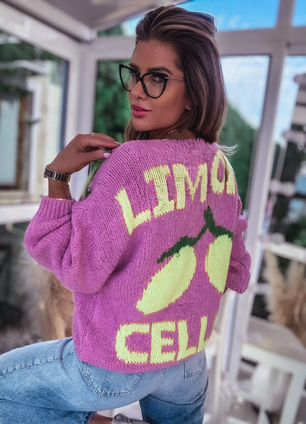 SWETER ZAPINANY NA GUZIKI LEMON