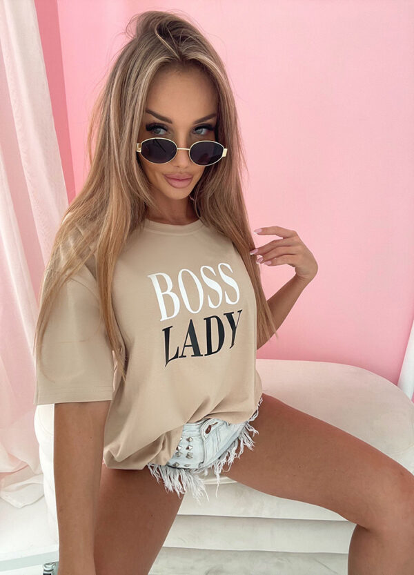 AGATHA PUCCI / T-SHIRT Z NADRUKIEM BOSS