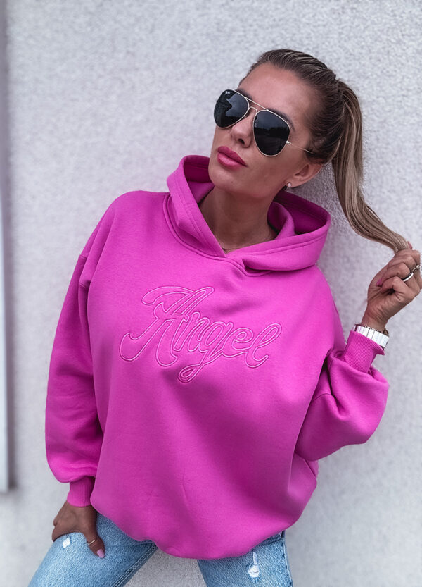 OCIEPLANA BLUZA Z KAPTUREM PINK