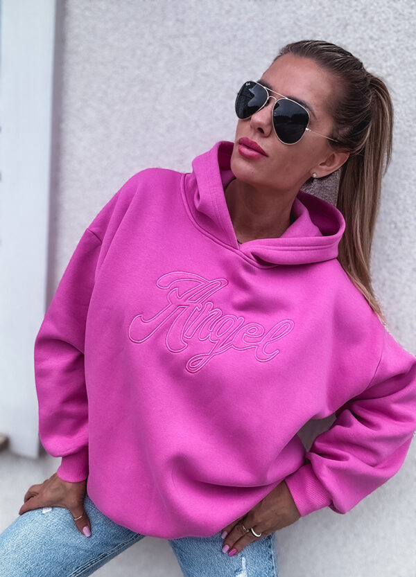 OCIEPLANA BLUZA Z KAPTUREM PINK